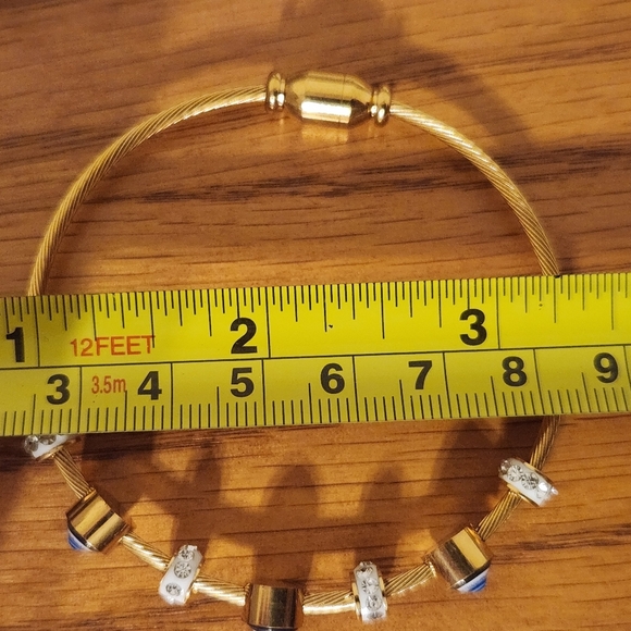 Gold Toneand Evil Eye Bracelet - Picture 4 of 5